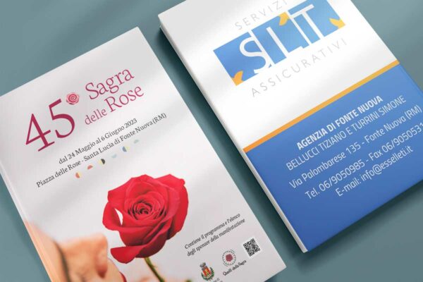 pubblicità copertina libretto sagra delle rose Fonte Nuova